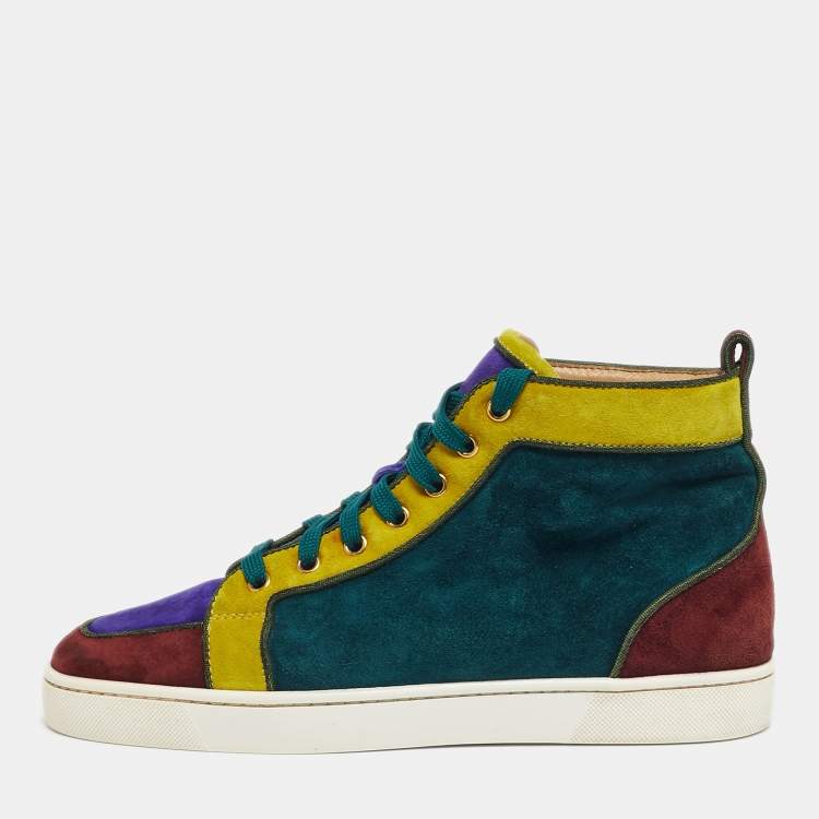 Pre Owned Christian Louboutin Multicolor Suede Rantus Orlato Sneakers Size 41