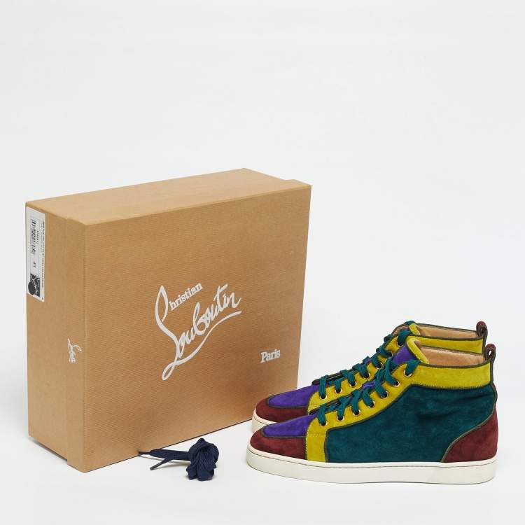 Pre Owned Christian Louboutin Multicolor Suede Rantus Orlato Sneakers Size 41