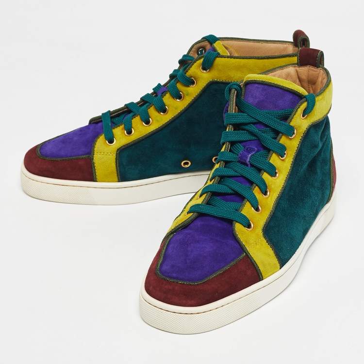 Pre Owned Christian Louboutin Multicolor Suede Rantus Orlato Sneakers Size 41