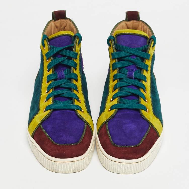 Pre Owned Christian Louboutin Multicolor Suede Rantus Orlato Sneakers Size 41