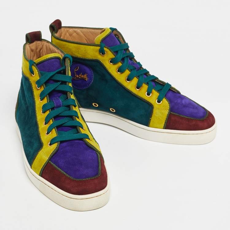 Pre Owned Christian Louboutin Multicolor Suede Rantus Orlato Sneakers Size 41