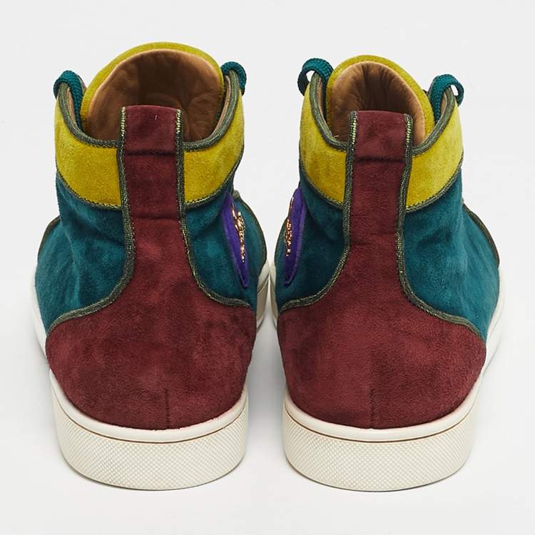 Pre Owned Christian Louboutin Multicolor Suede Rantus Orlato Sneakers Size 41