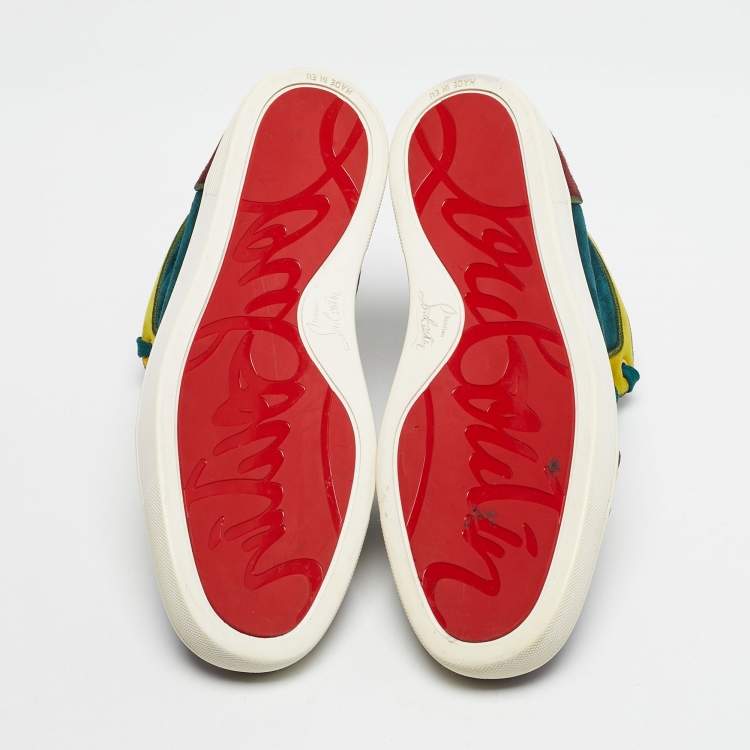 Pre Owned Christian Louboutin Multicolor Suede Rantus Orlato Sneakers Size 41