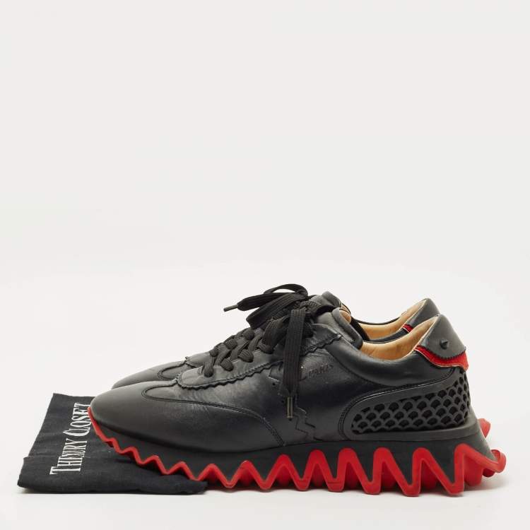 Pre Owned Christian Louboutin Multicolor Leather Loubishark Sneakers Size 42