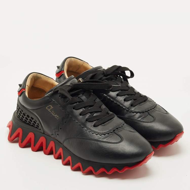 Pre Owned Christian Louboutin Multicolor Leather Loubishark Sneakers Size 42