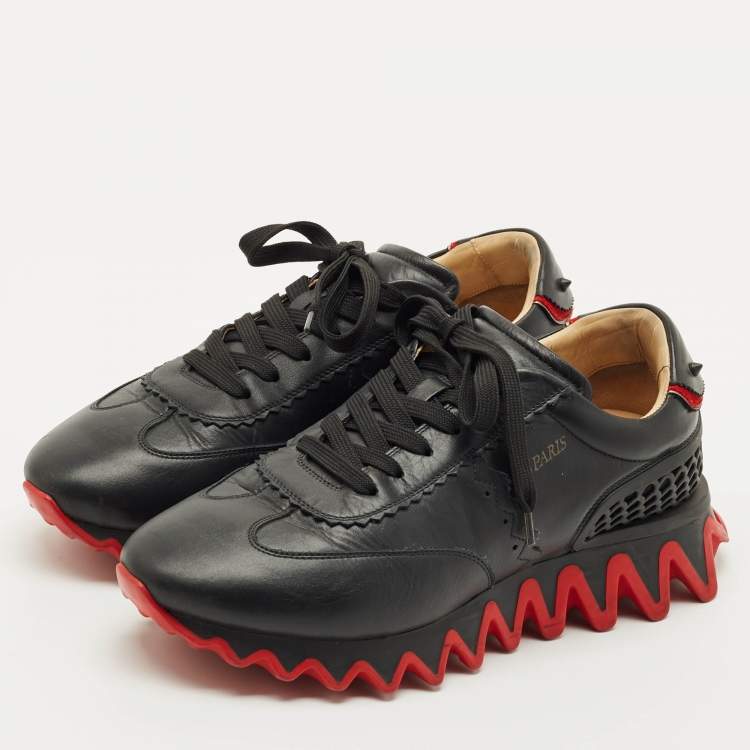 Pre Owned Christian Louboutin Multicolor Leather Loubishark Sneakers Size 42