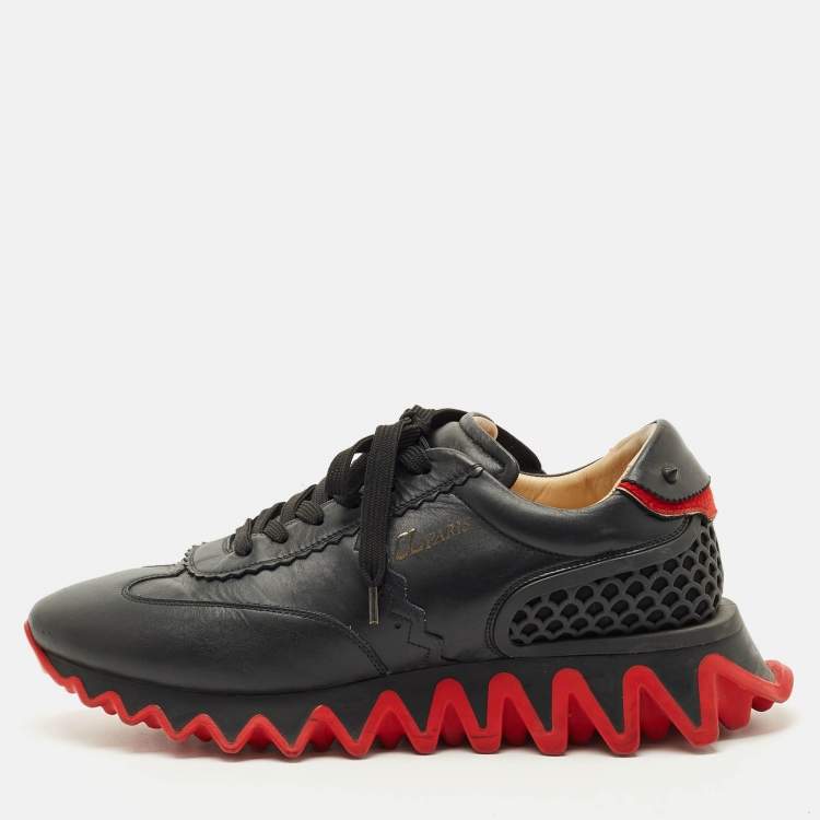 Pre Owned Christian Louboutin Multicolor Leather Loubishark Sneakers Size 42