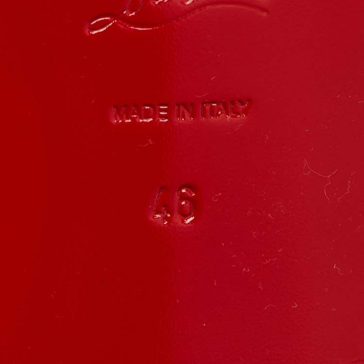 Pre Owned Christian Louboutin Black Leather Dandelion Spikes Smoking Slippers Size 46