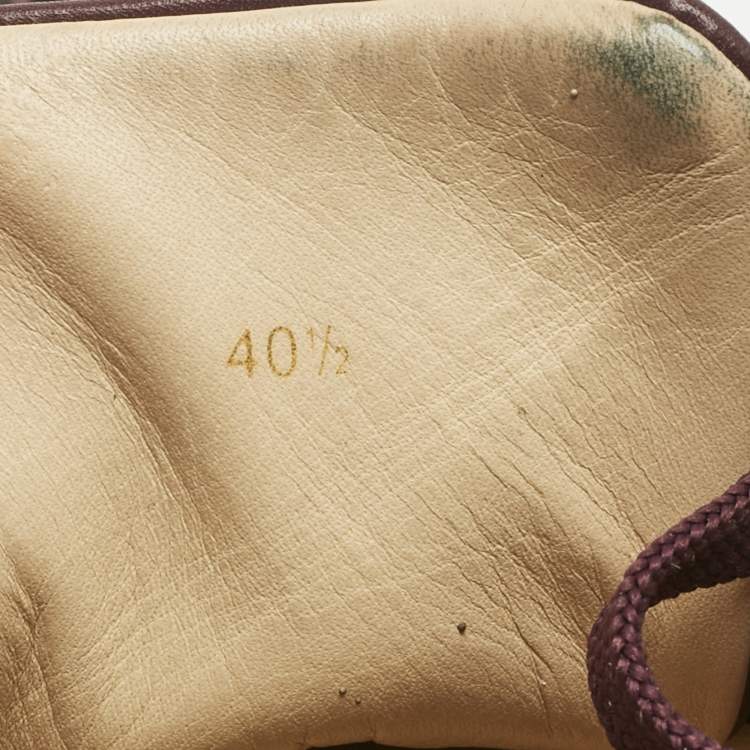 Pre Owned Christian Louboutin Purple Leather Louis Spikes High Top Sneakers Size 40.5