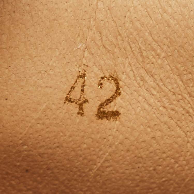 Pre Owned Christian Louboutin White Leather Louis Junior Spikes Sneakers Size 42