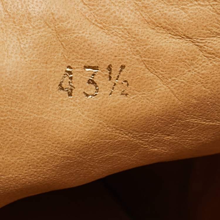 Pre Owned Christian Louboutin Gold Python Leather Roller Boat Slip On Sneakers Size 43.5