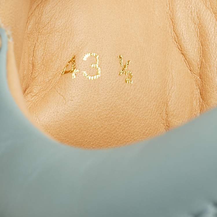 Pre Owned Christian Louboutin Multicolor Leather and Lurex Fabric Louis Junior Spikes Lace Up Sneakers Size 43.5