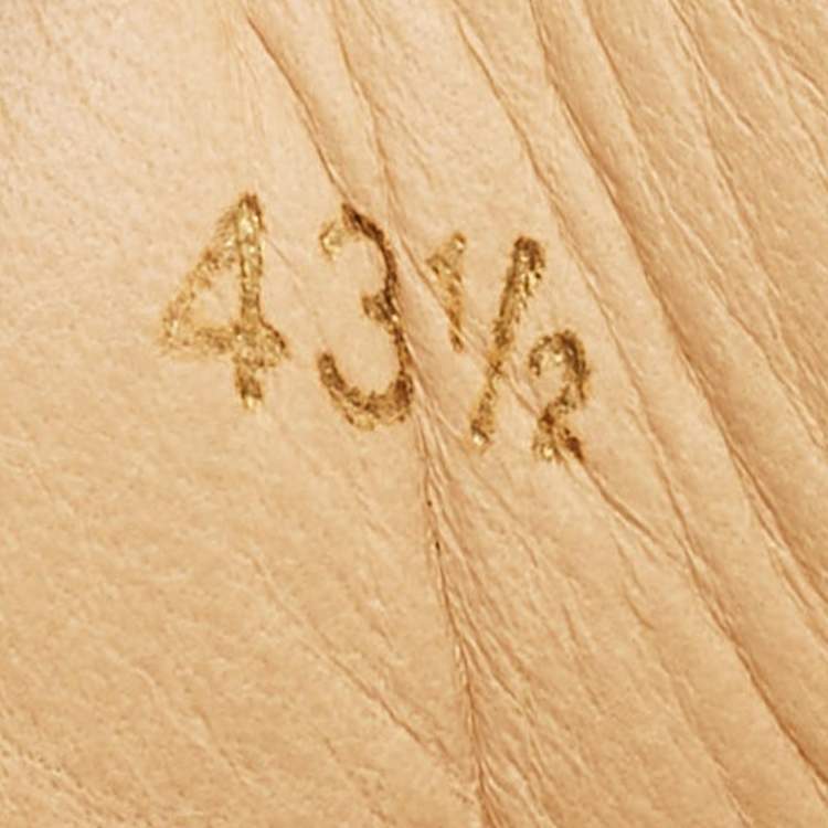 Pre Owned Christian Louboutin White Leather and Mesh Spike Lace Up Sneakers Size 43.5