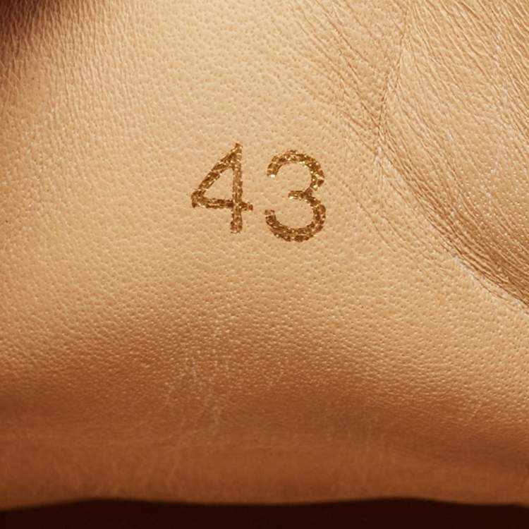 Pre Owned Christian Louboutin Louis Junior Size 43 White Leather Lace Up Sneakers