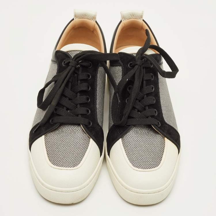 Pre Owned Christian Louboutin Rantulow Size 43 Multicolor Leather and Lurex Fabric Low Top Sneakers