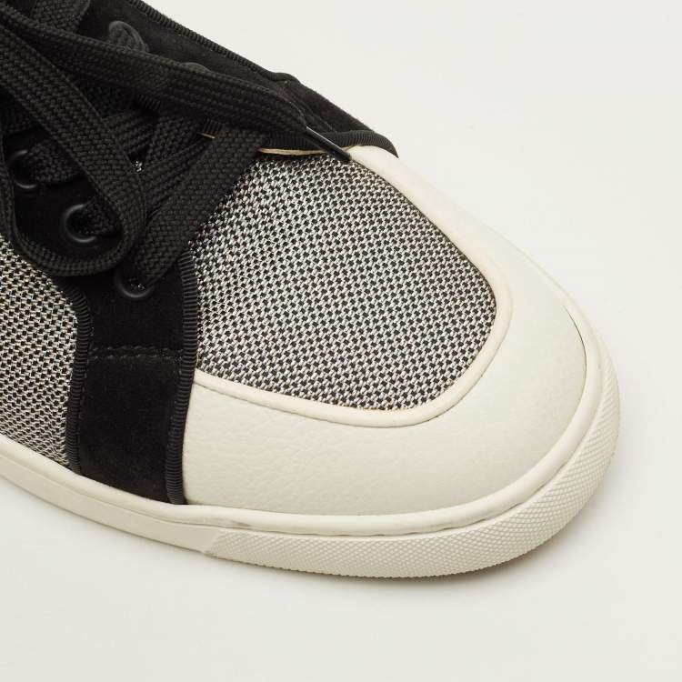 Pre Owned Christian Louboutin Rantulow Size 43 Multicolor Leather and Lurex Fabric Low Top Sneakers