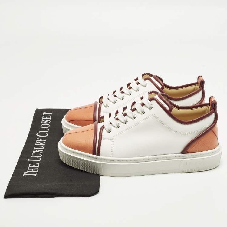 مملوكة مسبقًا Christian Louboutin Adolon Size 40 Tricolor Leather Low Top Sneakers