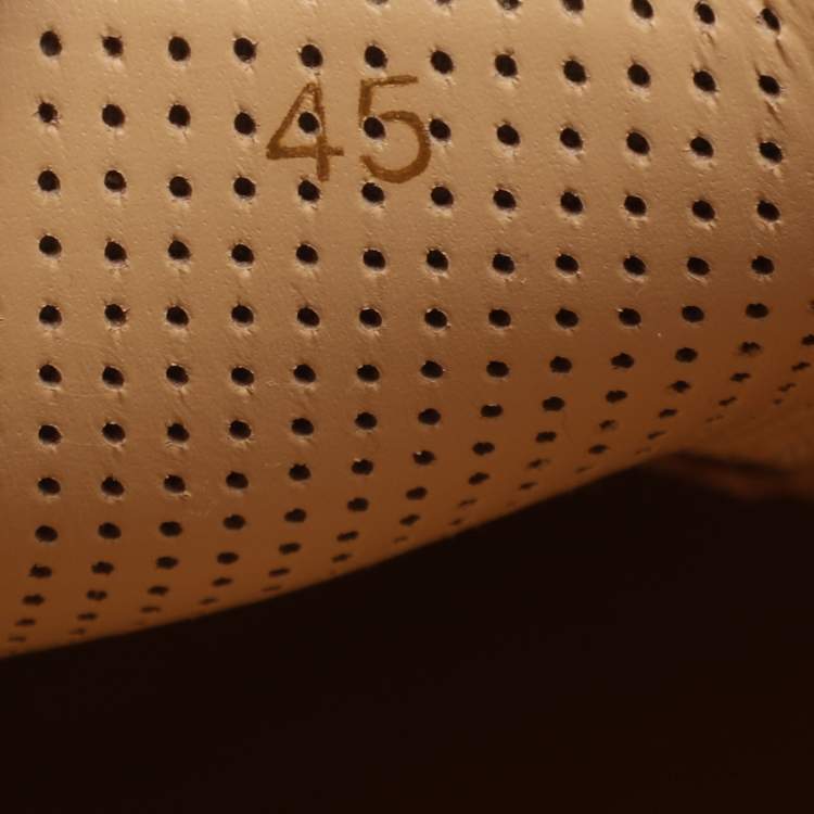 Pre Owned Christian Louboutin F.A.V Fique A Vontade Size 45 Copper Suede Slip On Sneakers