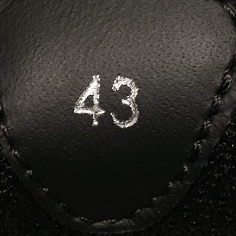 Pre Owned Christian Louboutin Seavaste 2 Size 43 Black Canvas and Leather Lace Up Sneakers