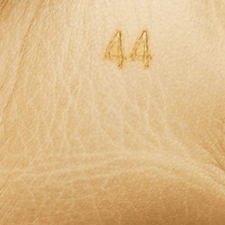 Pre Owned Christian Louboutin Louis Spikes Size 44 Yellow Suede High Top Sneakers