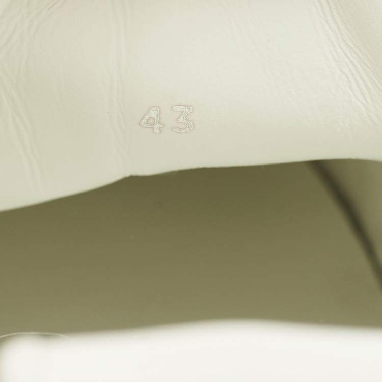 Pre Owned Christian Louboutin Louis Junior Size 43 White Perforated Leather Low Top Sneakers