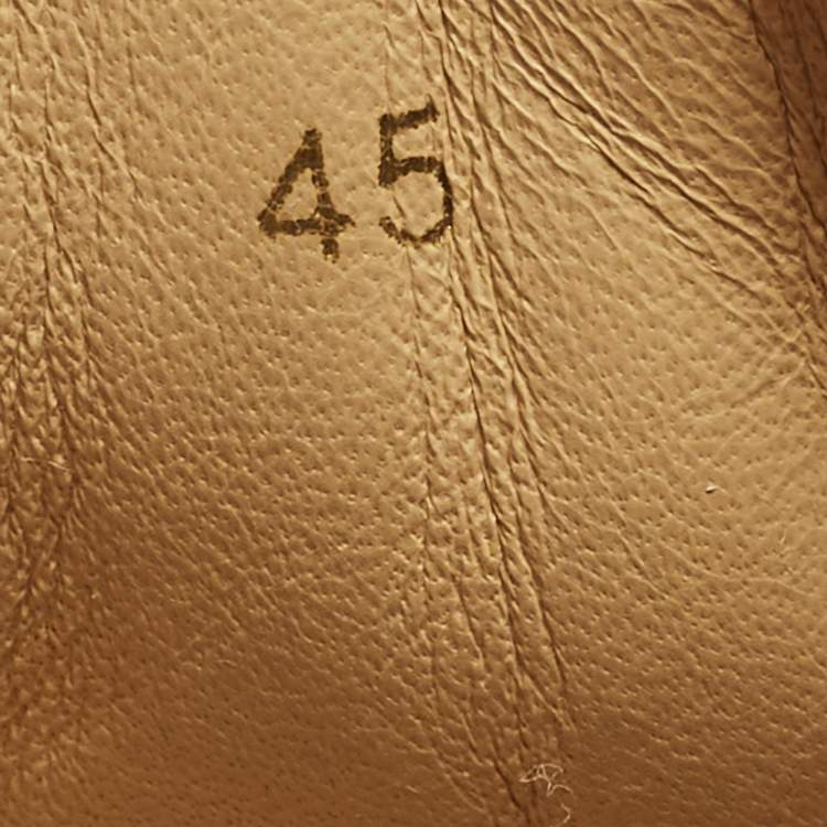 Pre Owned Christian Louboutin Louis Junior Size 45 Two Tone Lurex Fabric and Suede Low Top Sneakers