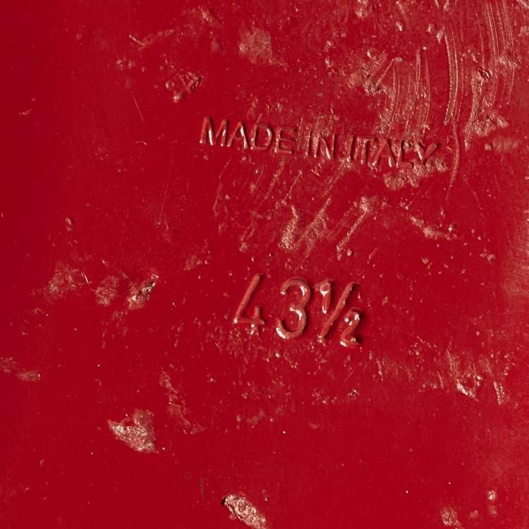 Pre Owned Christian Louboutin Dandelion Spikes Size 43.5 Black Velvet Smoking Slippers