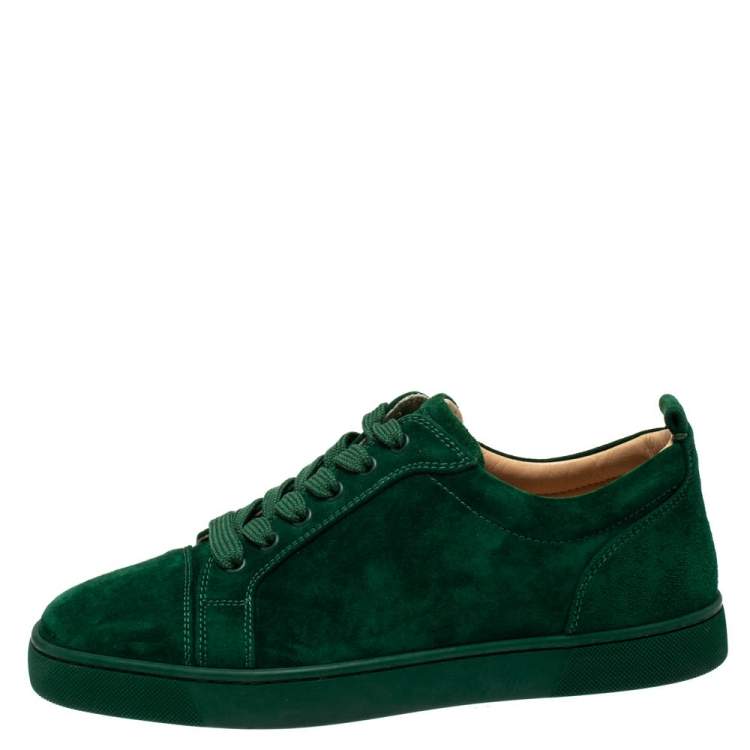 Forbandet Samarbejdsvillig Trickle Christian Louboutin Green Suede Leather Low Top Sneakers Size 41.5 Christian  Louboutin | TLC