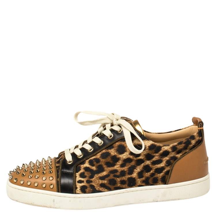 Christian Louboutin Louis Junior Camouflage-jacquard Leather Trainers