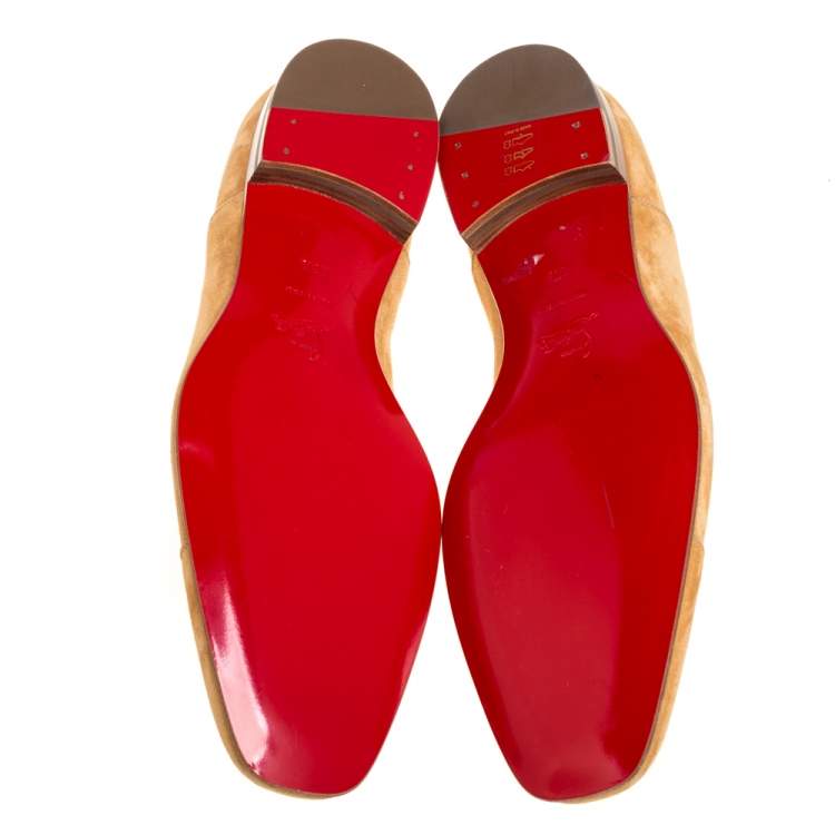 Pre Owned Christian Louboutin Brown Suede Greggo Lace Up Oxfords Size 43.5