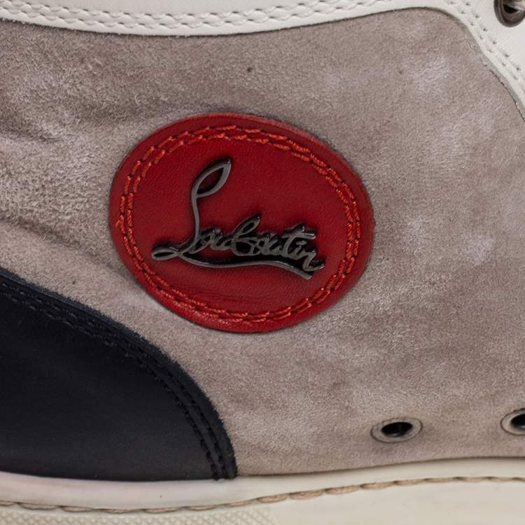 مملوكة مسبقًا Christian Louboutin Multicolor Leather And Suede  Rantus Orlato High Top Sneakers Size 43