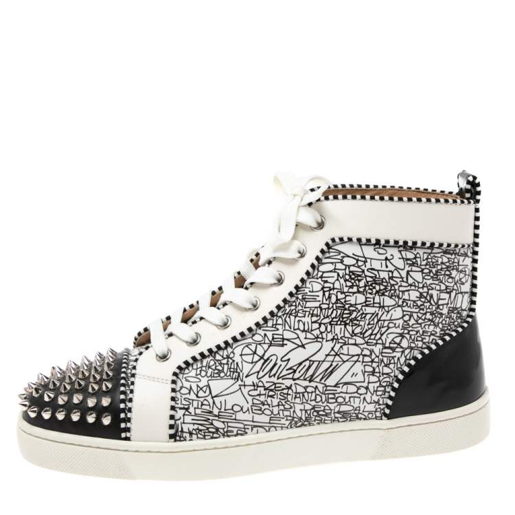 Louis Spikes - Sneakers - Calf leather and spikes - Black - Christian  Louboutin