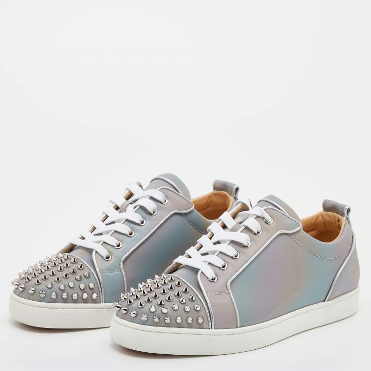 CHRISTIAN LOUBOUTIN LOUIS SILVER SPIKES ALL OVER SIZE 44 11 SNEAKERS  AUTHENTIC