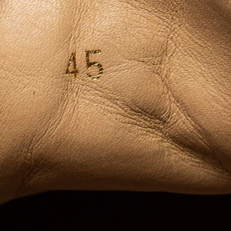 Pre Owned Christian Louboutin Black Suede Louis Junior Spikes Low-Top Sneakers Size 45 