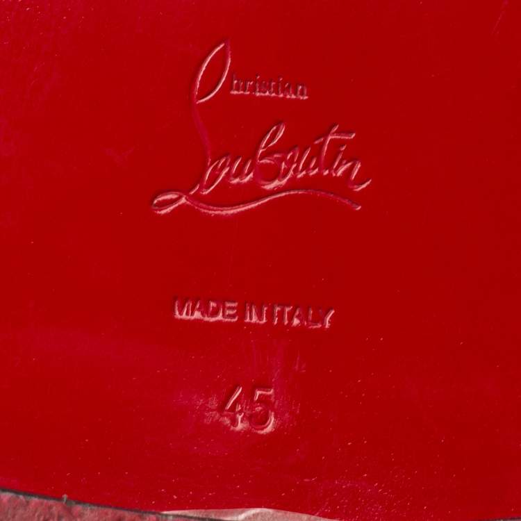 Pre Owned Christian Louboutin Black Leather Sinouhe Thong Flat Sandals Size 45