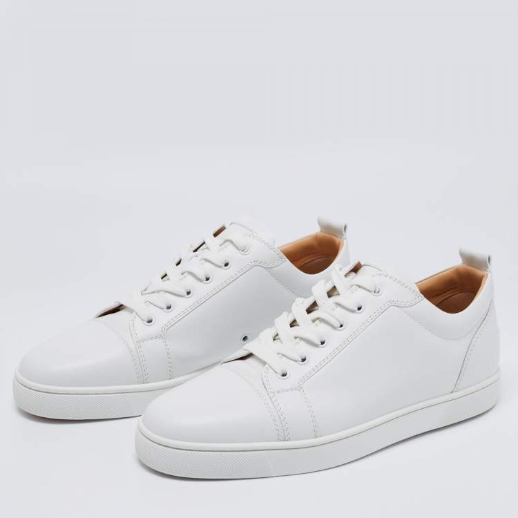 Christian Louboutin White Leather Louis Junior Low-Top Sneakers