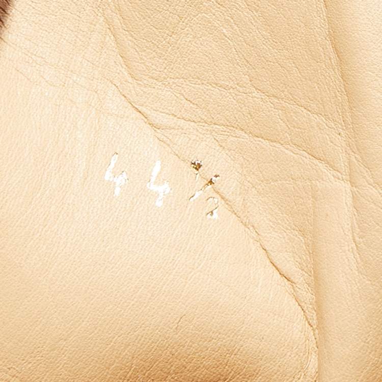 Pre Owned Christian Louboutin Black Leather Louis Spikes High Top Sneakers Size 44.5