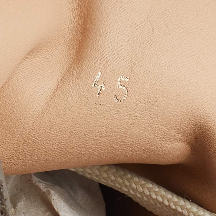 Pre Owned Christian Louboutin Beige Suede Louis Spikes High Top Sneakers Size 45