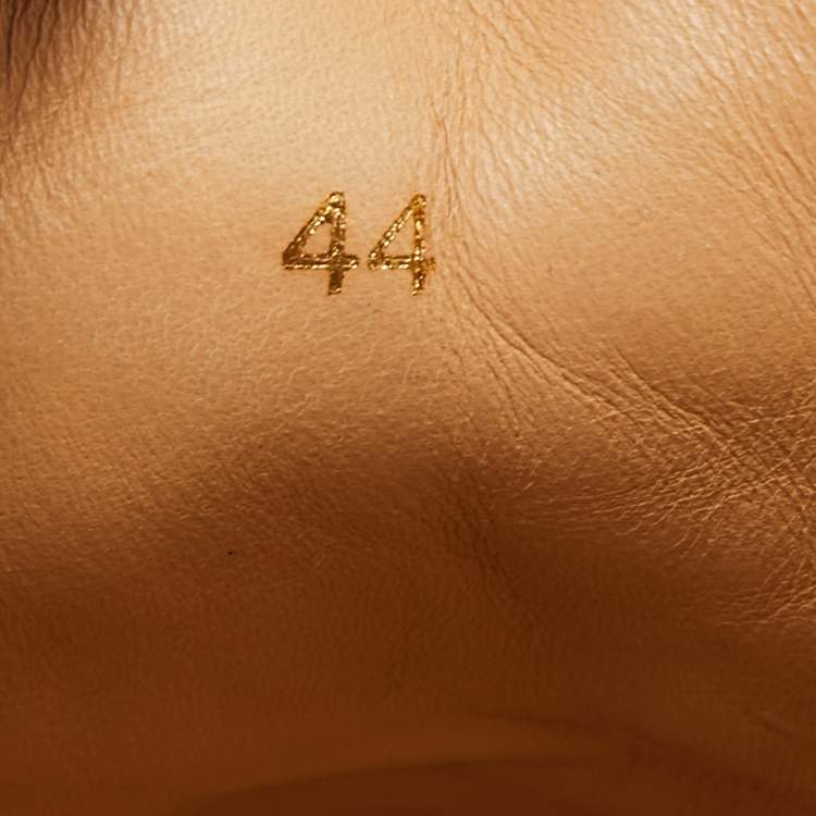 Pre Owned Christian Louboutin White Leather and Printed Patent Leather Louis Junior Spikes Low Top Sneakers Size 44