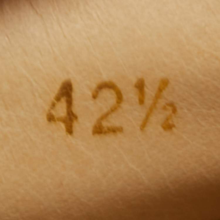 Pre Owned Christian Louboutin Metallic Brown Python Pik Boat Slip On Sneakers Size 42.5  