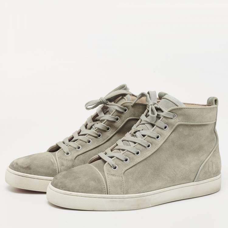 CHRISTIAN LOUBOUTIN LOUIS ORLATO SHOES 41 SUEDE CANVAS SNEAKERS SNEAKERS  Leather ref.991683 - Joli Closet