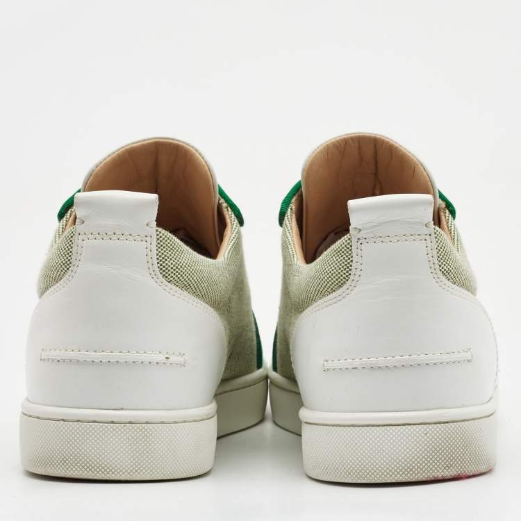 Pre Owned Christian Louboutin Canvas and Leather Rantulow Sneakers Size 44