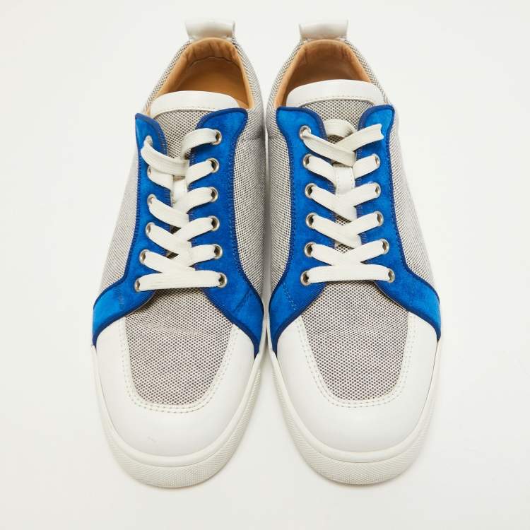 مملوكة مسبقًا Christian Louboutin Multicolor Canvas and Leather Rantulow Sneakers Size 44