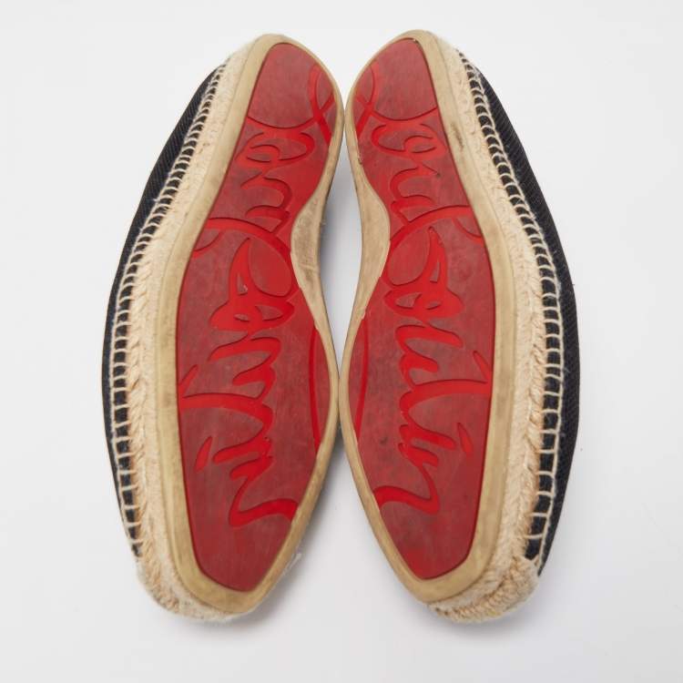 Pre Owned Christian Louboutin Mesh  Nanou Orlato Espadrilles Flats Size 44