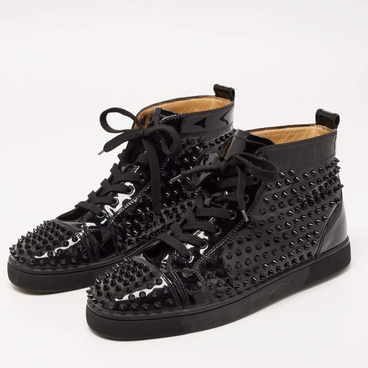 Christian Louboutin Men's Louis Leather High-Top Sneakers