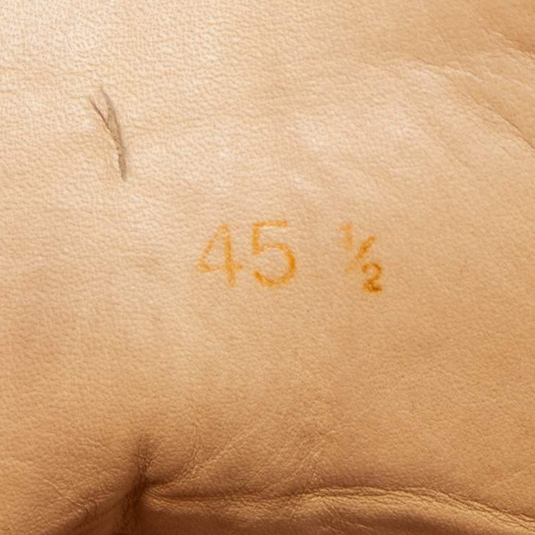 Pre Owned Christian Louboutin White Leather High Top Sneakers Size 45.5