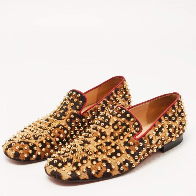 Christian louboutin leopard hot sale print shoes