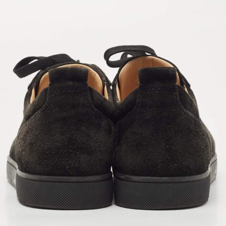 Pre Owned Christian Louboutin Suede Junior Spike Low Top Sneakers Size 41