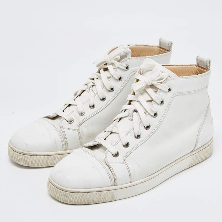 CHRISTIAN LOUBOUTIN Louis Leather High-Top Sneakers for Men