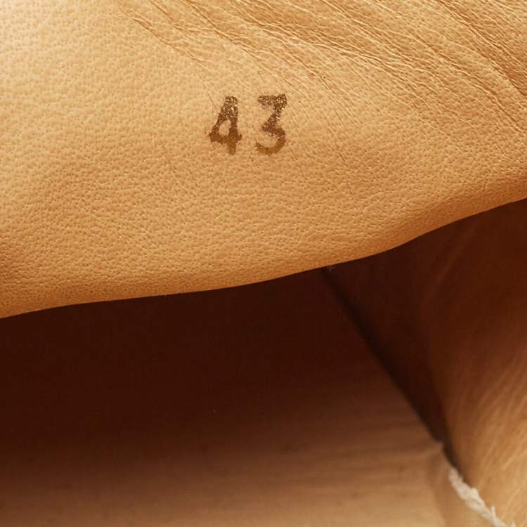 Pre Owned Christian Louboutin Metallic Python Spike Pik Boat Sneakers Size 43